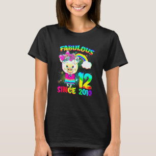 12 Years Old 12th Birthday Cute Pig Girl Fabulous  T-Shirt