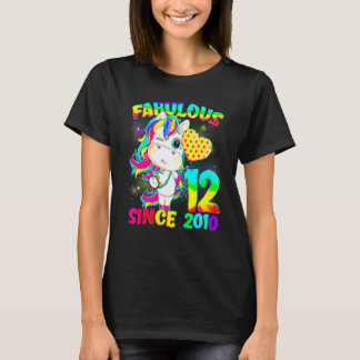12 Years Old 12th Birthday Unicorn Girl Fabulous S T-Shirt