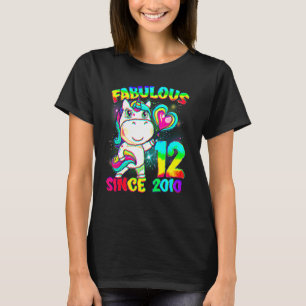 12 Years Old 12th Birthday Unicorn Girl Fabulous S T-Shirt