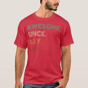 12 Years Old Awesome Since July 2010 12th Birthday T-Shirt