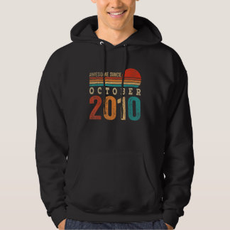 12 Years Old Awesome Since October 2010 12th Birth Hoodie