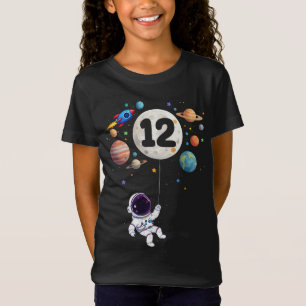 12 Years Old Birthday Astronaut 12th Birthday T-Shirt