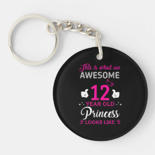 12 Years Old Birthday gift for princess girl Key Ring
