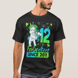12 Years Old Flossing Unicorn 12th Birthday Girl T-Shirt