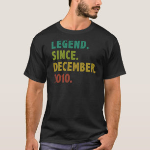 12 Years Old Legend Since December 2010 12th Birth T-Shirt
