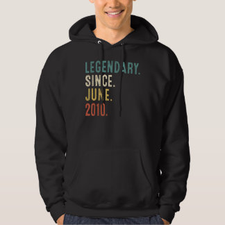 12 Years Old  Legend Since June 2010 12th Birthday Hoodie