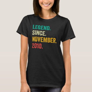 12 Years Old Legend Since November 2010 12th Birt T-Shirt