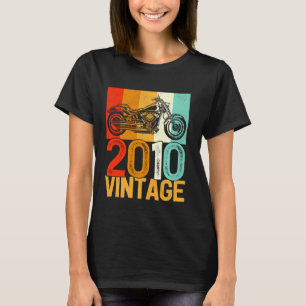 12 Years Old Retro Motorcycle Vintage 2010 12th Bi T-Shirt