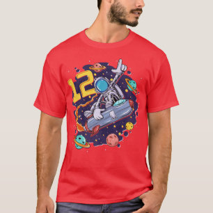12 Years Old Space Shuttle Astronaut 12th Birthday T-Shirt