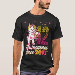 12 Years Old Unicorn Flossing 12th Birthday Unico T-Shirt