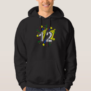 12 Years Old Vintage Number Twelve 12th Birthday P Hoodie