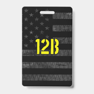 12B Combat Engineer Subdued American Flag ID Badge