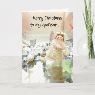 12Step Angel - Merry Christmas to My Sponsor Holiday Card