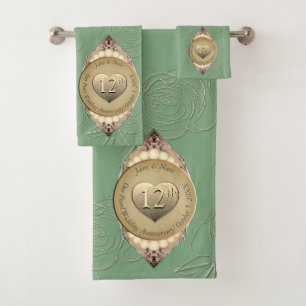 12th &30th Pearl Anniversary Towel