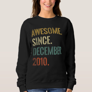 12th Birthday 12 Year Old Awesome Since December 2 Sweatshirt