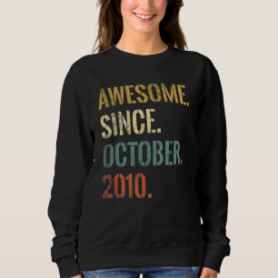 12th Birthday 12 Year Old Awesome Since October 2 Sweatshirt