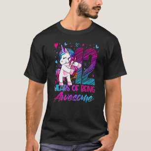 12th Birthday 12 Year Old Girl Flossing Unicorn P T-Shirt
