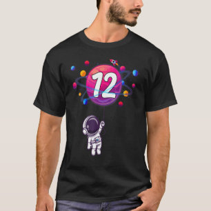 12th Birthday 12 Years Old Birthday Boy Astronaut T-Shirt