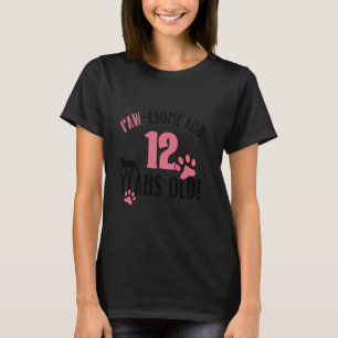 12th Birthday 12 Years Old Cat Mum Cat Lover T-Shirt