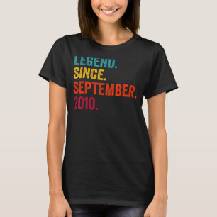 12th Birthday  12 Years Old Legend Since September T-Shirt