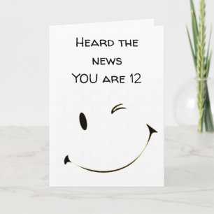 **12th*** BIRTHDAY A GREAT KID Card