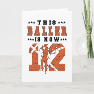 12th Birthday Basketball Player 12 Year Old Boy Card