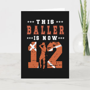 12th Birthday Basketball Player 12 Year Old Boy Card
