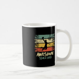 12th Birthday Basketball Player Awesome Since 2011 Coffee Mug