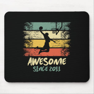 12th Birthday Basketball Player Awesome Since 2011 Mouse Mat