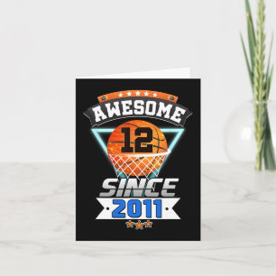12th Birthday Basketball Player Awesome Since 201 Card