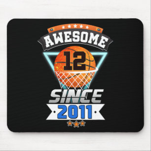 12th Birthday Basketball Player Awesome Since 201 Mouse Mat