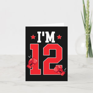 12th Birthday Boxing Twelve Year Old Boxer Birthda Card