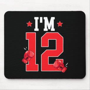 12th Birthday Boxing Twelve Year Old Boxer Birthda Mouse Mat