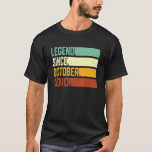 12th Birthday Boy 12 Year Old Legend Since Octobe T-Shirt
