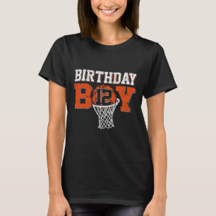 12th Birthday Boy Basketball Lover 12 Years Old Bd T-Shirt