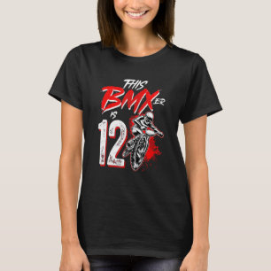 12th Birthday   Boy   BMX Birthday Party Decoratio T-Shirt