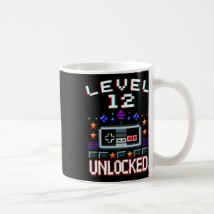 12th Birthday Boy Level 12 Unlocked Funny Video Ga Coffee Mug