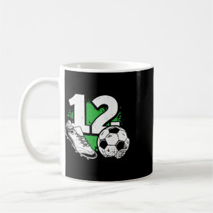 12th Birthday Boy Soccer Player Football 12 Years Coffee Mug