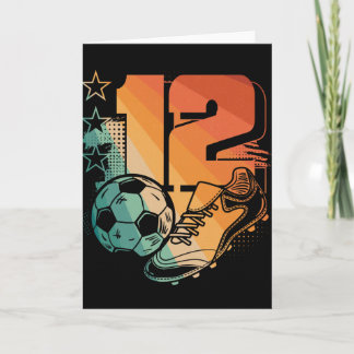 12th Birthday Boy Soccer Player Footll 12 Years Ol Card