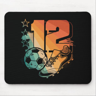 12th Birthday Boy Soccer Player Footll 12 Years Ol Mouse Mat