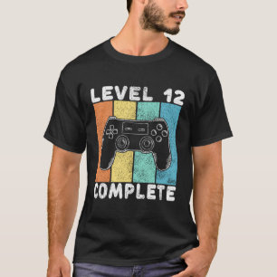 12Th Birthday Boys Gaming Level 12 Complete 12 Yea T-Shirt