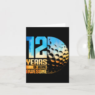 12th Birthday Boys Golf Player Golf 12 Years Old Card