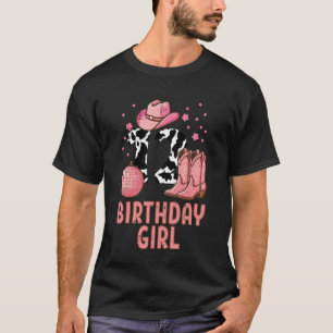 12th Birthday Cow Pattern Cowgirl 12 Year Old Bday T-Shirt