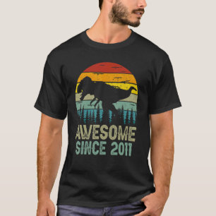 12th Birthday Dinosaur 12 Year Old Boys Awesome Si T-Shirt