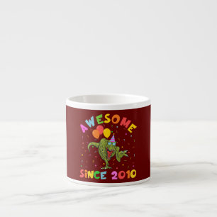 12th Birthday Dinosaur Kids Awesome Since 2010 Espresso Cup