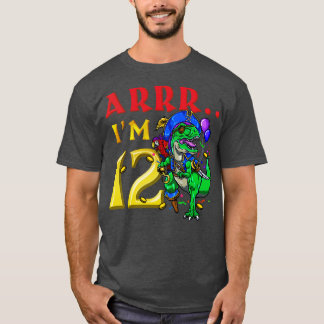 12th Birthday Dinosaur Pirate T-Shirt