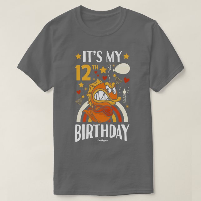 12th Birthday Fish T-Shirt (Design Front)