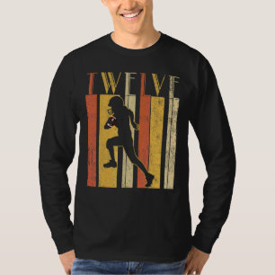 12th Birthday Football Sport  Boys Retro Born In 2 T-Shirt