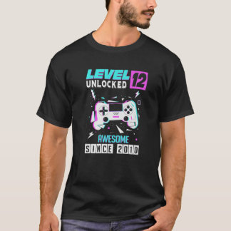 12Th Birthday Gamer Gift Boys Teen 12 Year Old Vid T-Shirt