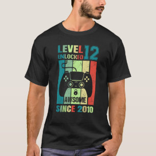 12th Birthday Gaming Level 12 Unlocked Awesome Sin T-Shirt